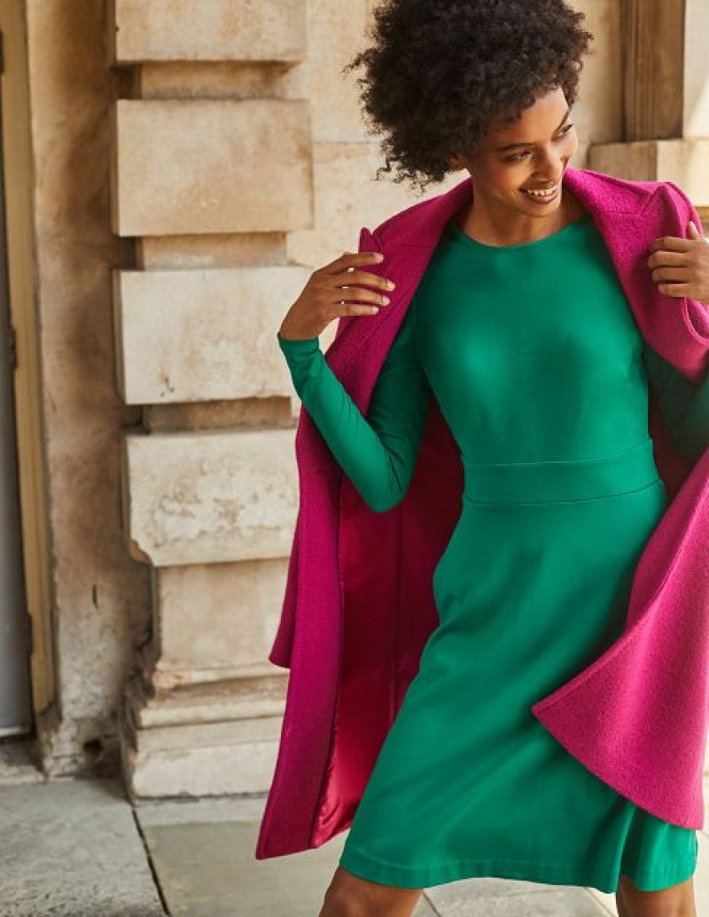 Green Women's Boden Sabrina Ponte Dress | 04293ATCU